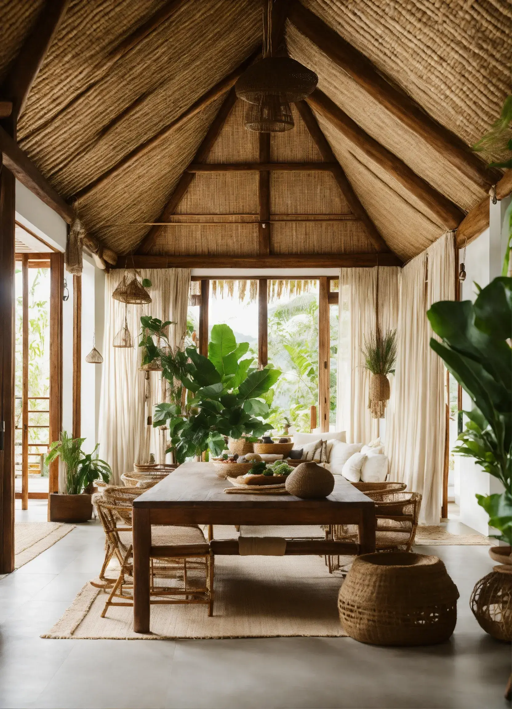 Living room after sustainable renovation with eco-friendly materials